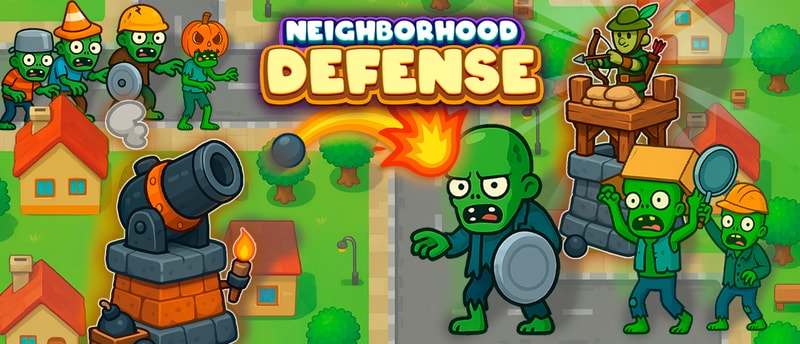 Neighborhood Defense - Free Tower Defense Strategy Game to Play Online