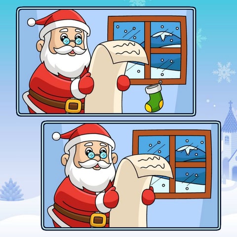 Juega a Christmas Spot the Difference - Juego de Buscar Diferencias Gratis