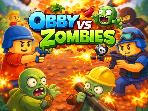 Obby vs Zombies - Fun Online Action Puzzle Strategy Game