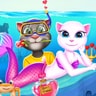 Cat Girl Valentine Story Deep Water - Dress-up Play Game