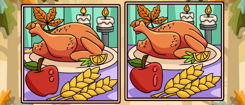 Thanksgiving Spot The Differences - Ücretsiz Bulmaca Oyunu
