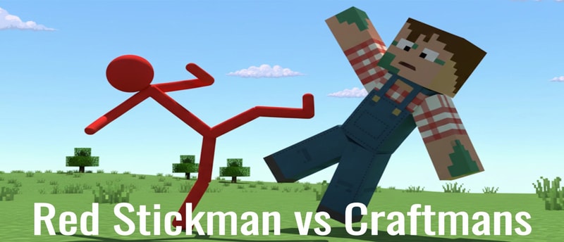 Red Stickman vs Craftmans