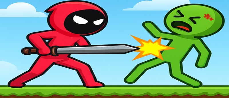 Red Stickman vs Monster School - Play Free Action Adventure Game