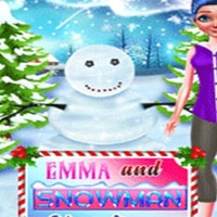Emma And Snowman Christmas