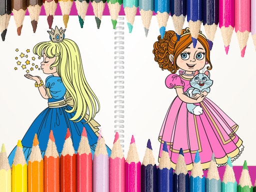 Beautiful Princess Coloring Book - Free Online Coloring Game for Kids