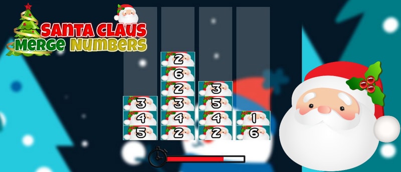Santa Claus Merge Numbers - Free Online Christmas Puzzle Game