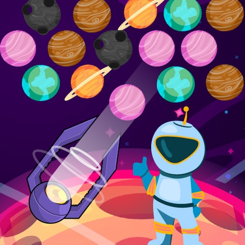 Bubble Planets - Juego de disparar burbujas en línea y gratis