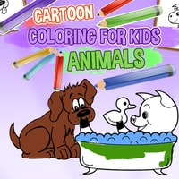 Cartoon Coloring for Kids Animals - Free Coloring Game for Children