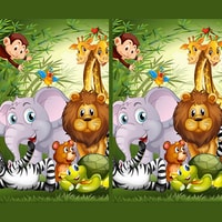 Find Seven Differences Animals - Free Online Puzzle Game to Play