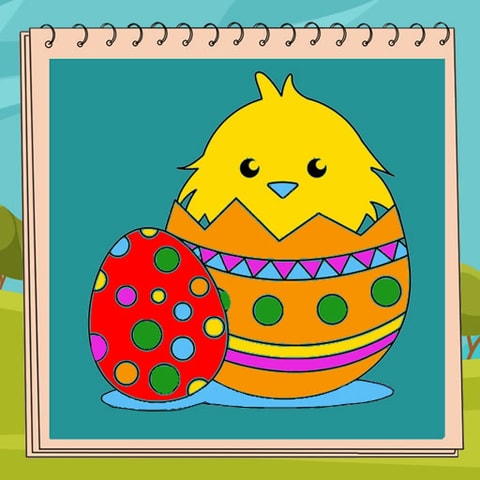 Juego de Colorear Pascua - Libro de Colorear Gratis para Niños