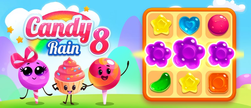 Candy Rain 8 - Play Match 3 Puzzle Game Online for Free