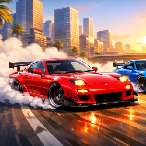 Two RX7 Drifters - Free Drift Racing Game