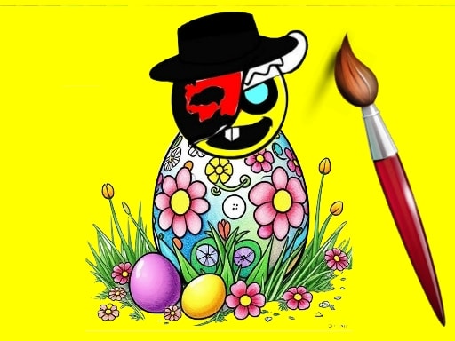 Sprunki Easter Coloring - Free Online Coloring Game for Kids