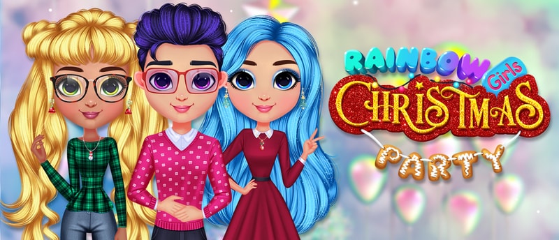 Rainbow Girls Christmas Party - Dress Up & Play Game for Girls